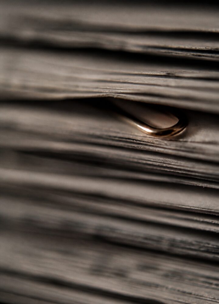Printed sheets of figures, close up